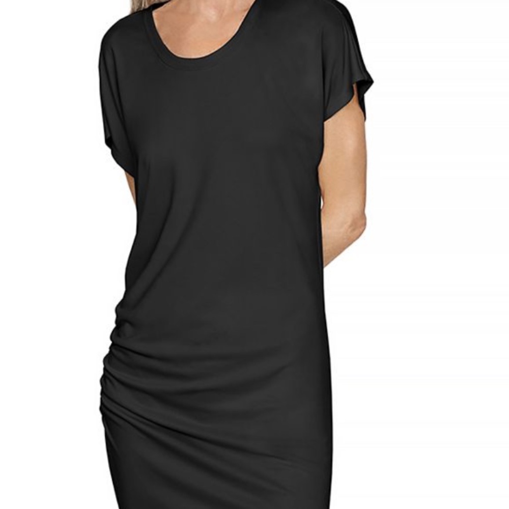 b new york Ruched Side Black Dress NWT